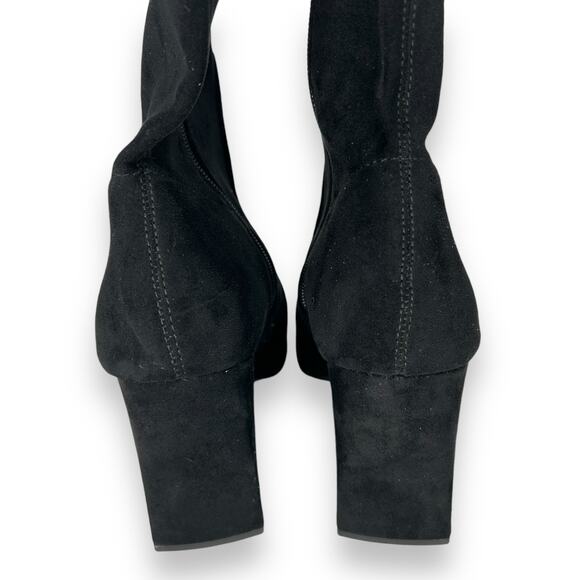 NEW Wild Pair Eileene Pointed Toe Block Heel Over The Knee Boots Size 10 Black - Picture 5 of 8